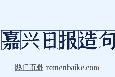 嘉兴日报造句是什么意思的图片